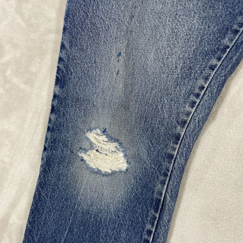 Vtg Levis 517 Jeans Mens 34x30 Whisker Fade Bootcut Distressed Honeycomb Y2K - Picture 12 of 16